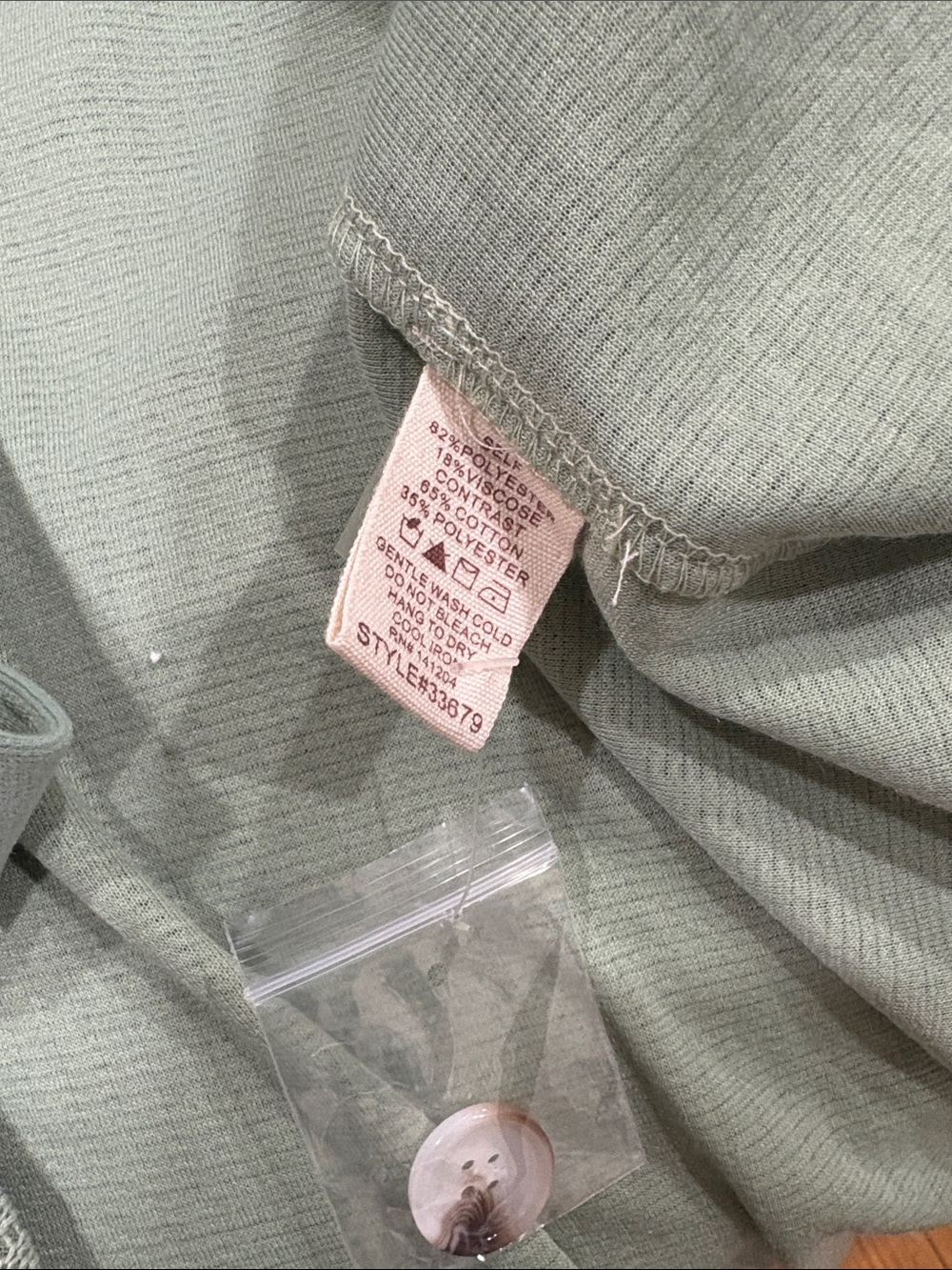 Hem & Thread Mint Green Ribbed Button-Up Jacket - Picture 2 of 4